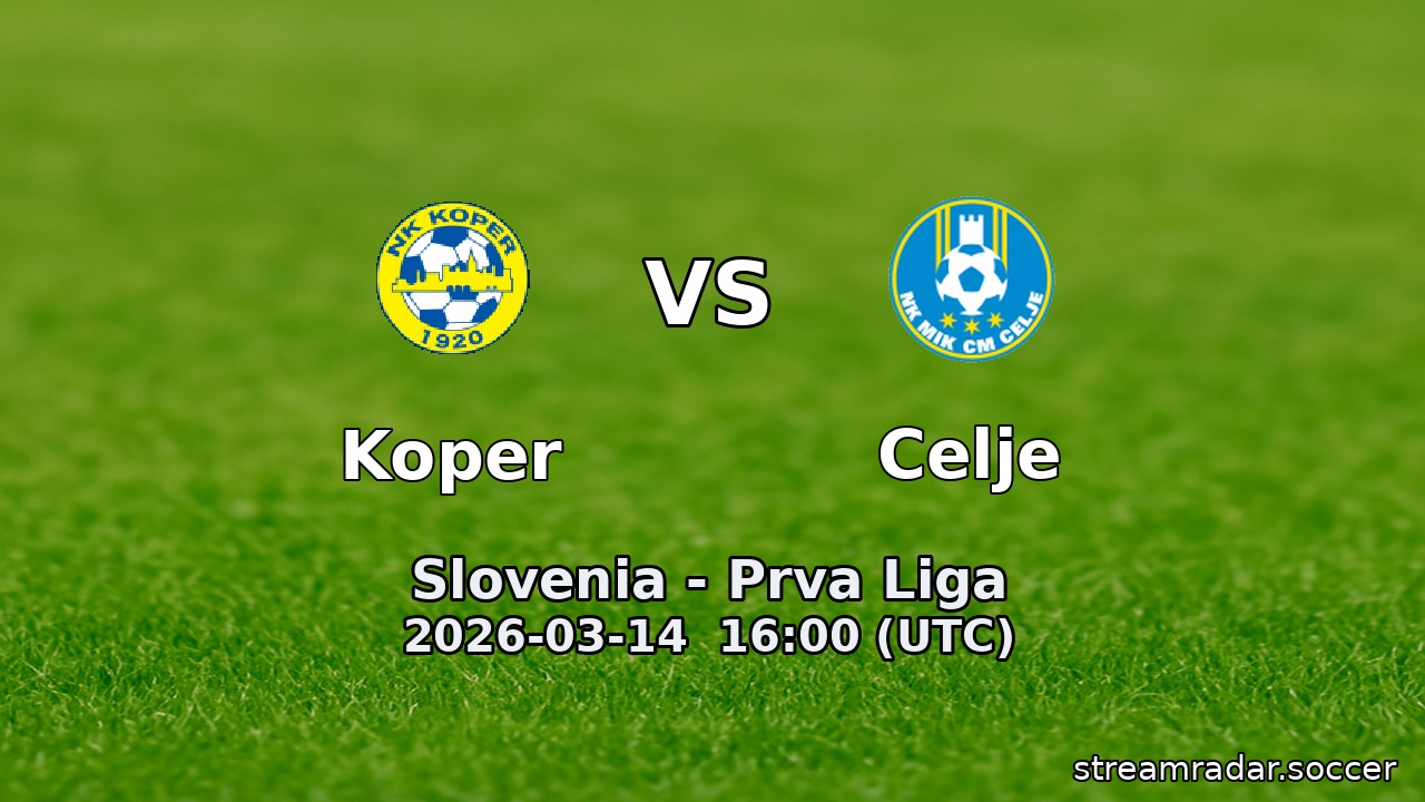 Koper vs Celje