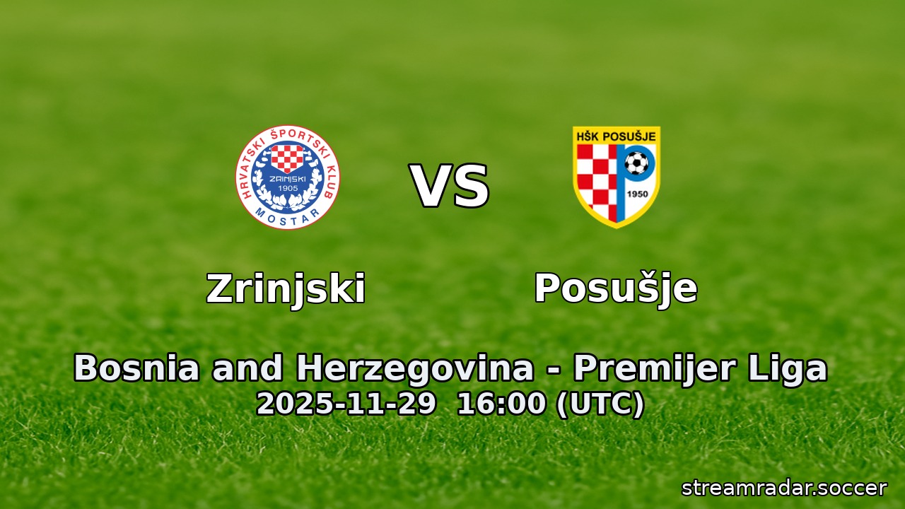 Zrinjski vs Posušje