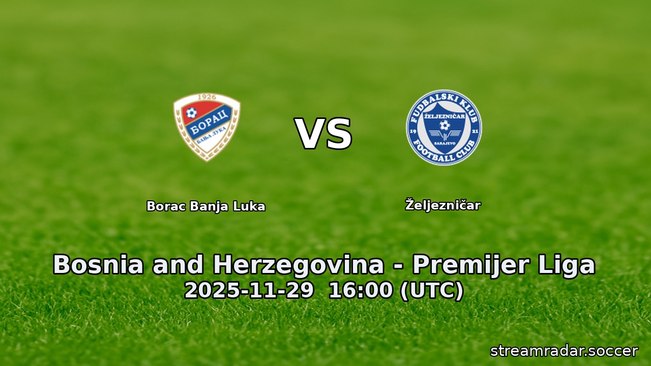 Borac Banja Luka vs Željezničar