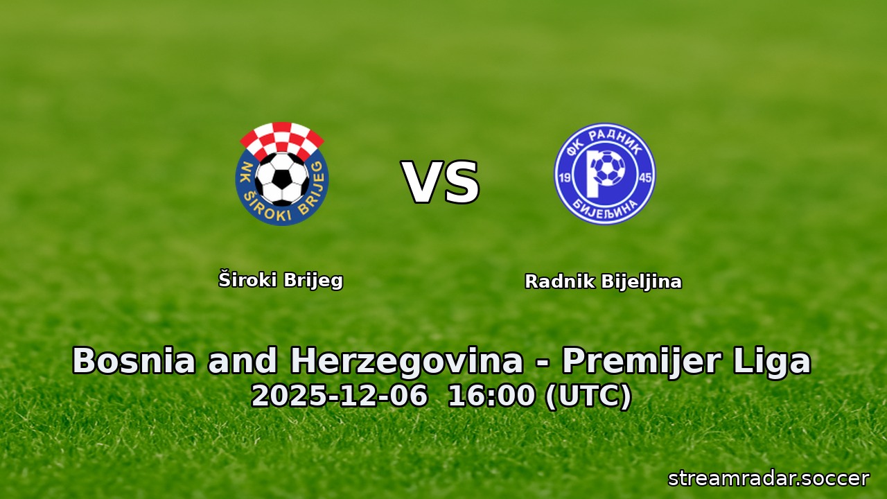 Široki Brijeg vs Radnik Bijeljina