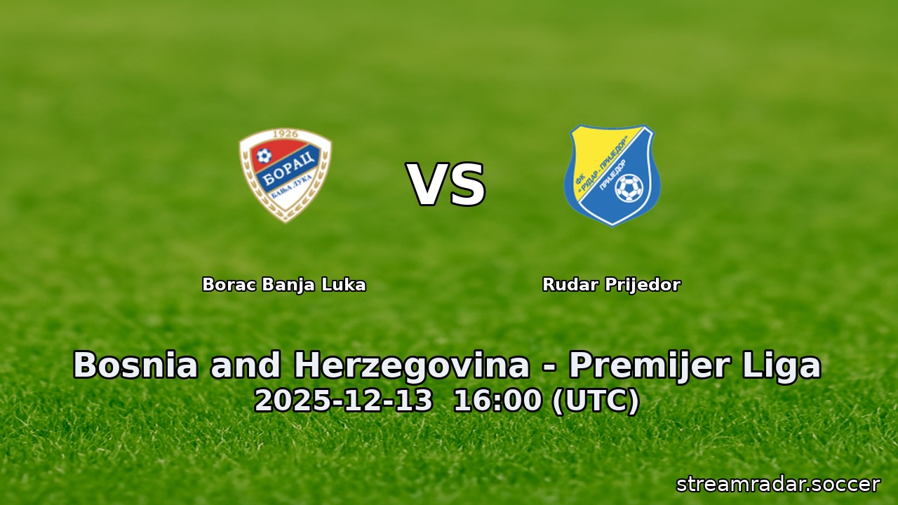 Borac Banja Luka vs Rudar Prijedor