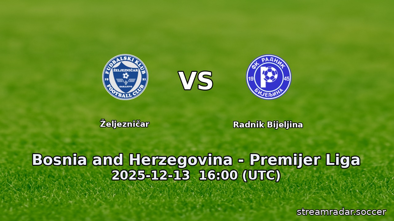 Željezničar vs Radnik Bijeljina