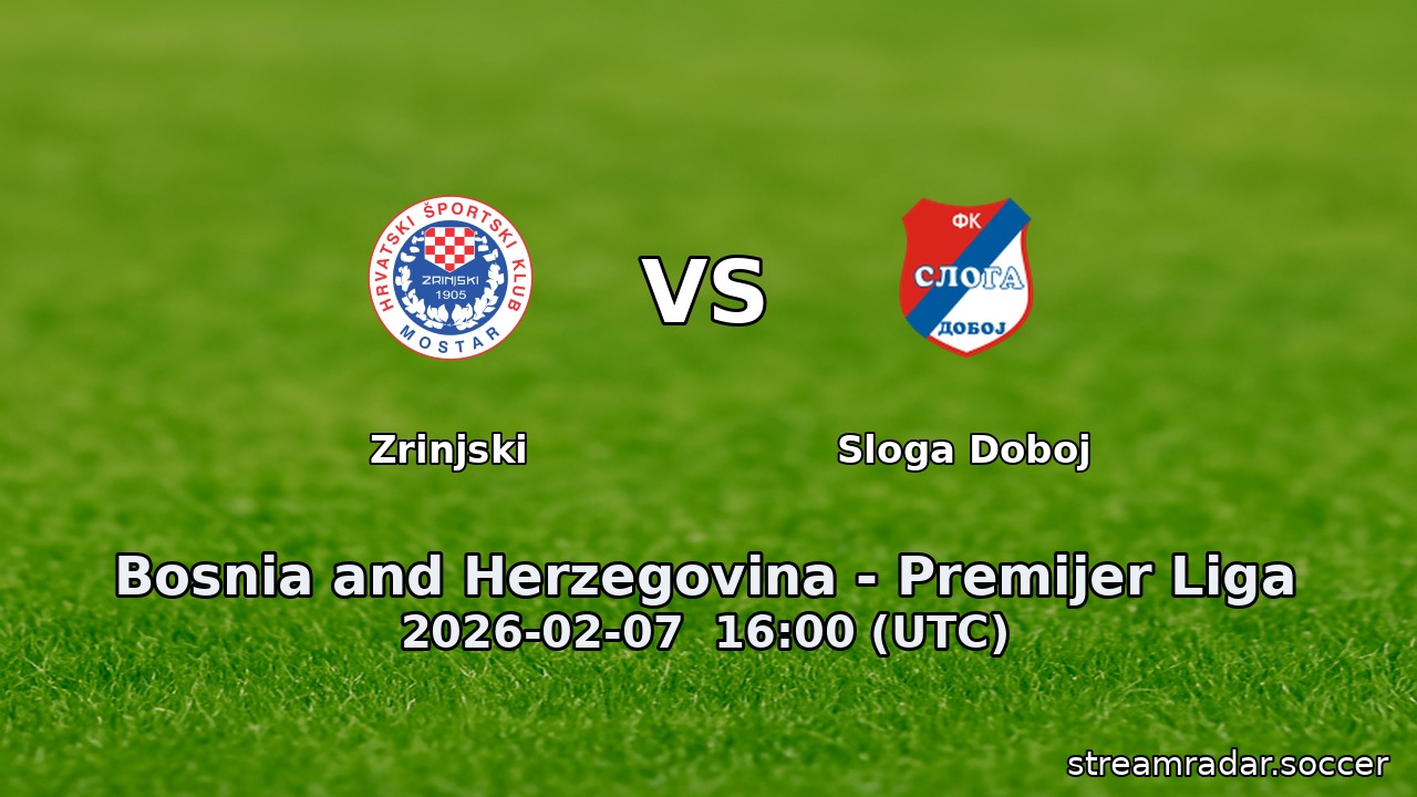 Zrinjski vs Sloga Doboj