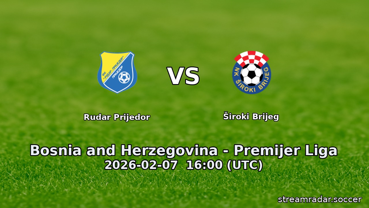 Rudar Prijedor vs Široki Brijeg