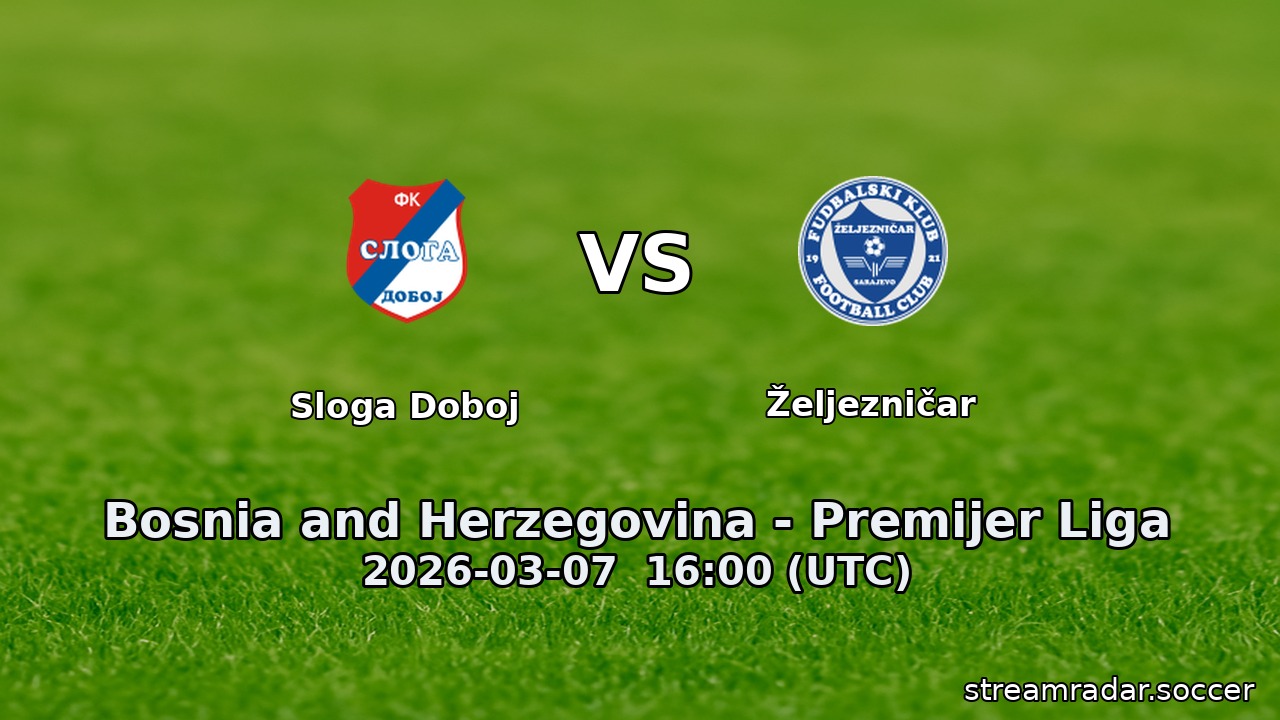 Sloga Doboj vs Željezničar