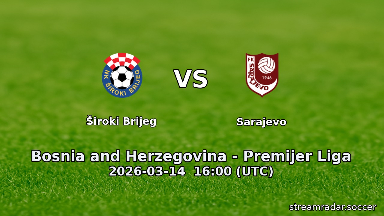 Široki Brijeg vs Sarajevo