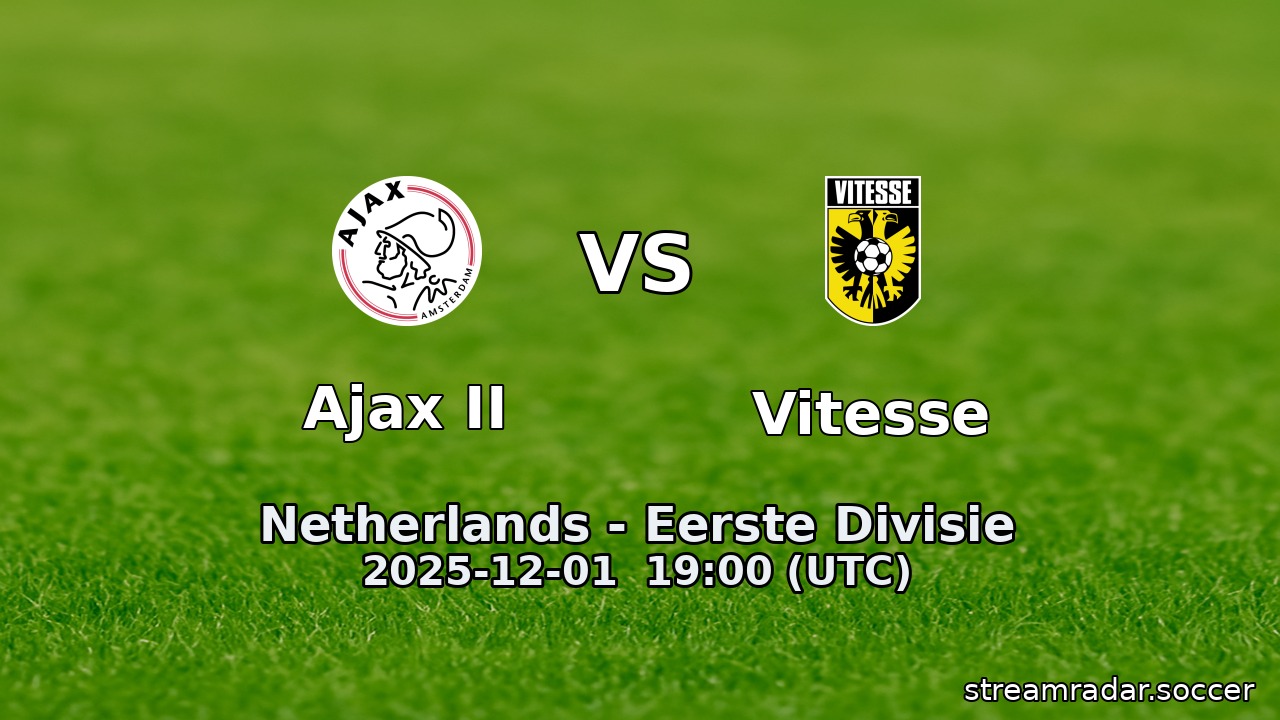 Ajax II vs Vitesse