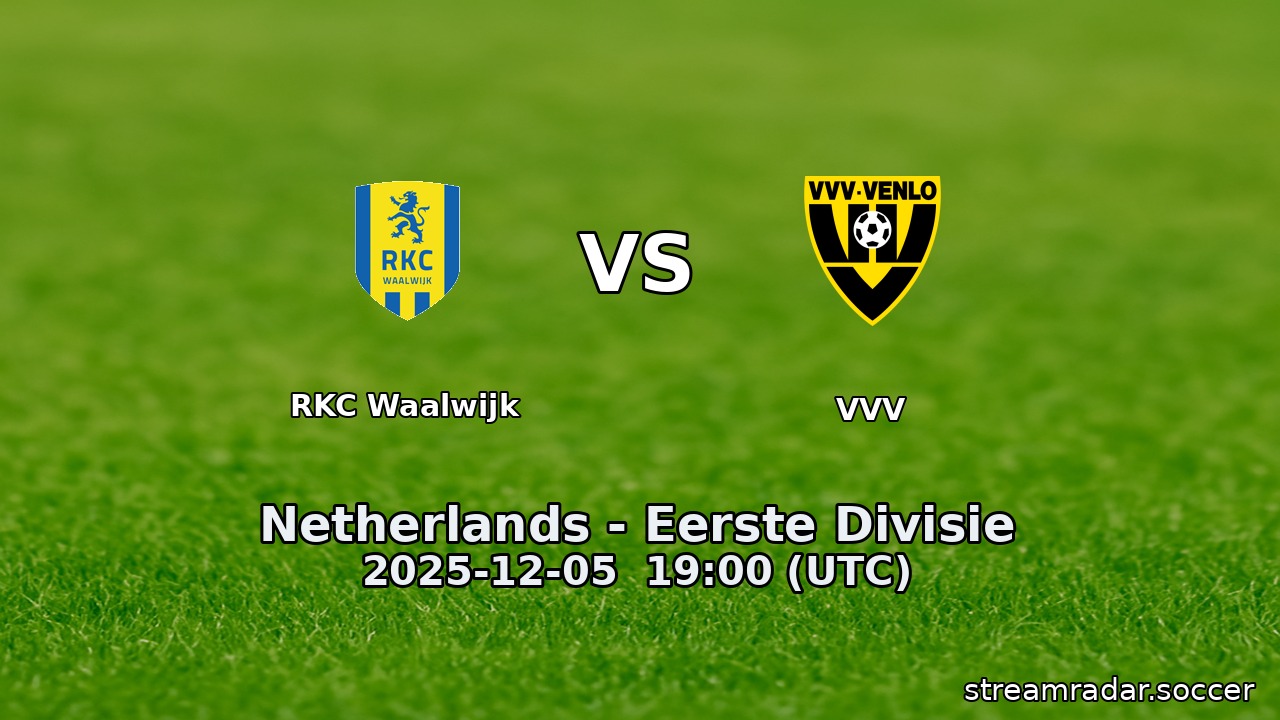 RKC Waalwijk vs VVV