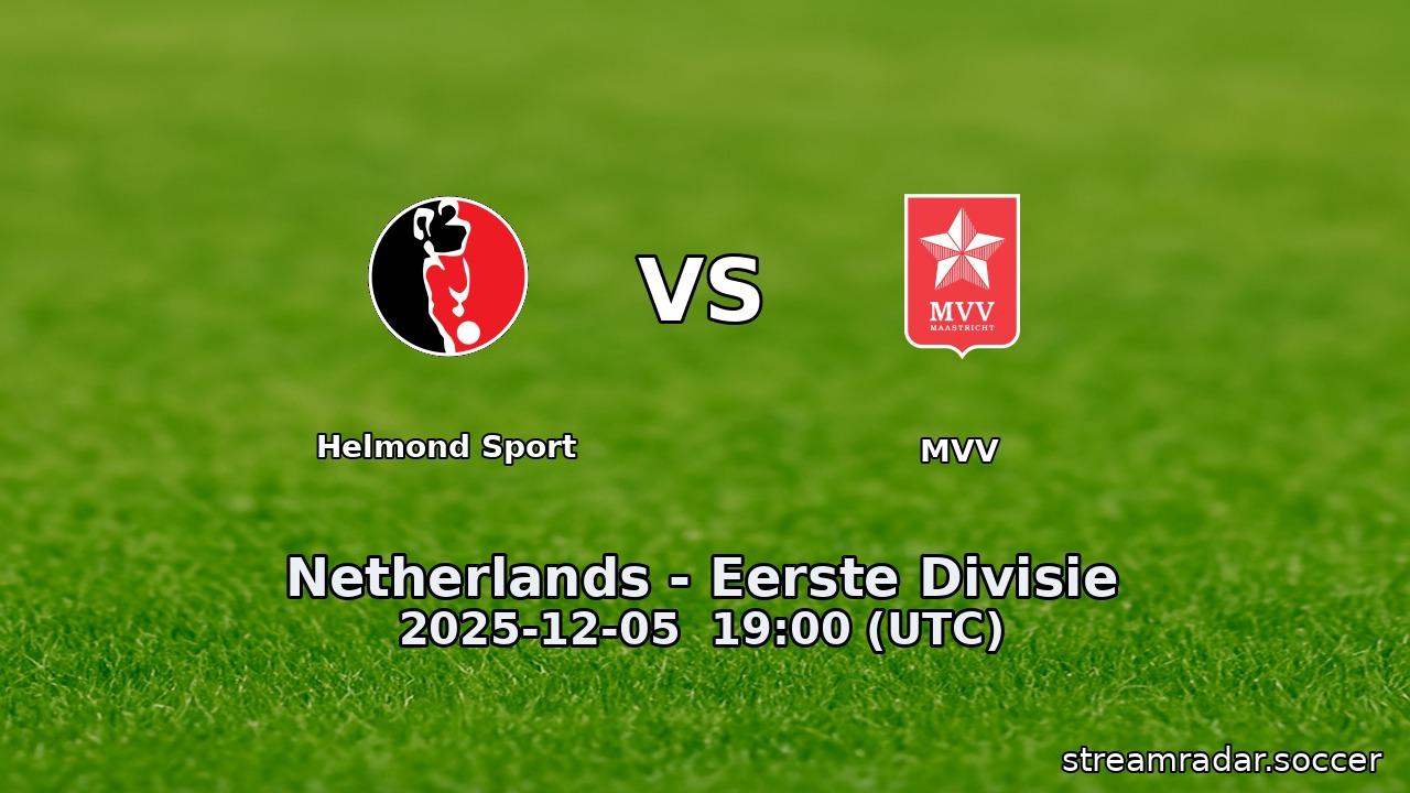 Helmond Sport vs MVV