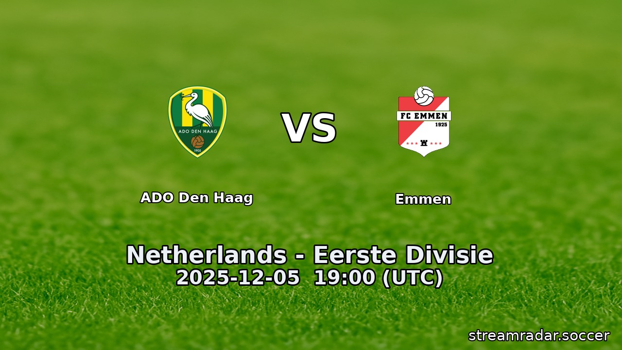 ADO Den Haag vs Emmen