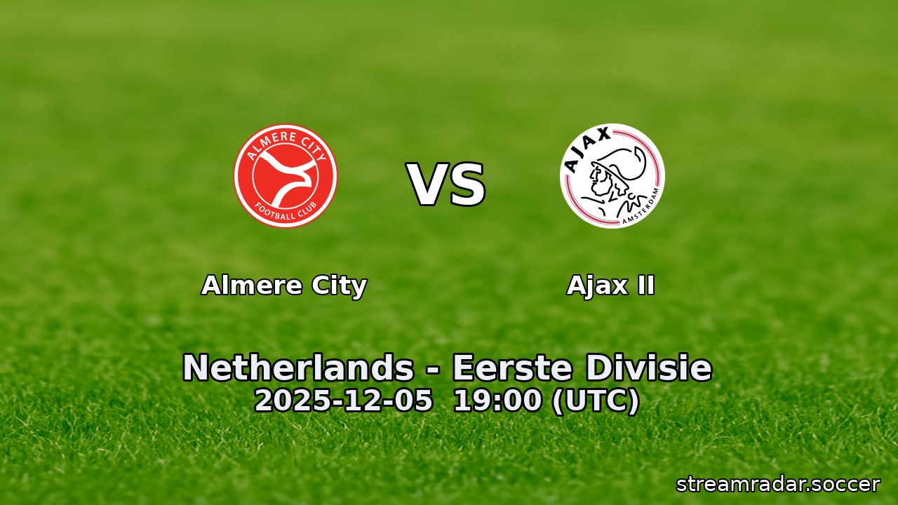 Almere City vs Ajax II