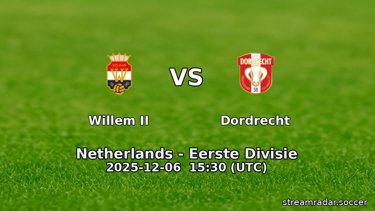 Willem II vs Dordrecht