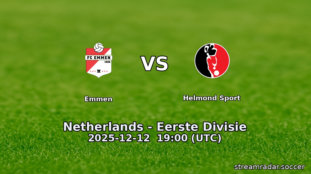 Emmen vs Helmond Sport
