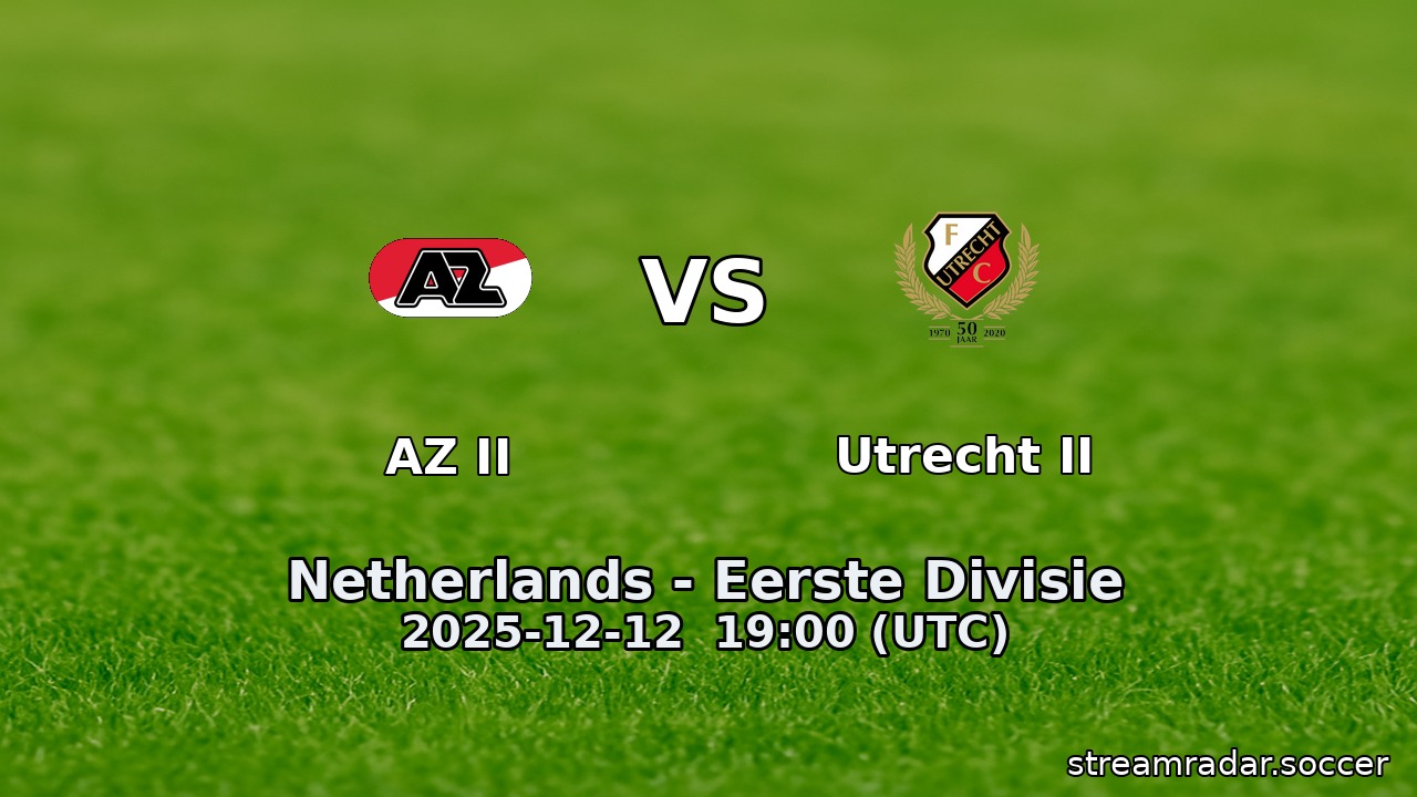 AZ II vs Utrecht II