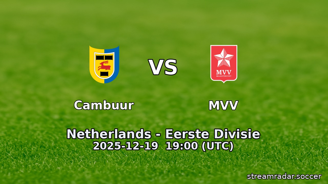 Cambuur vs MVV