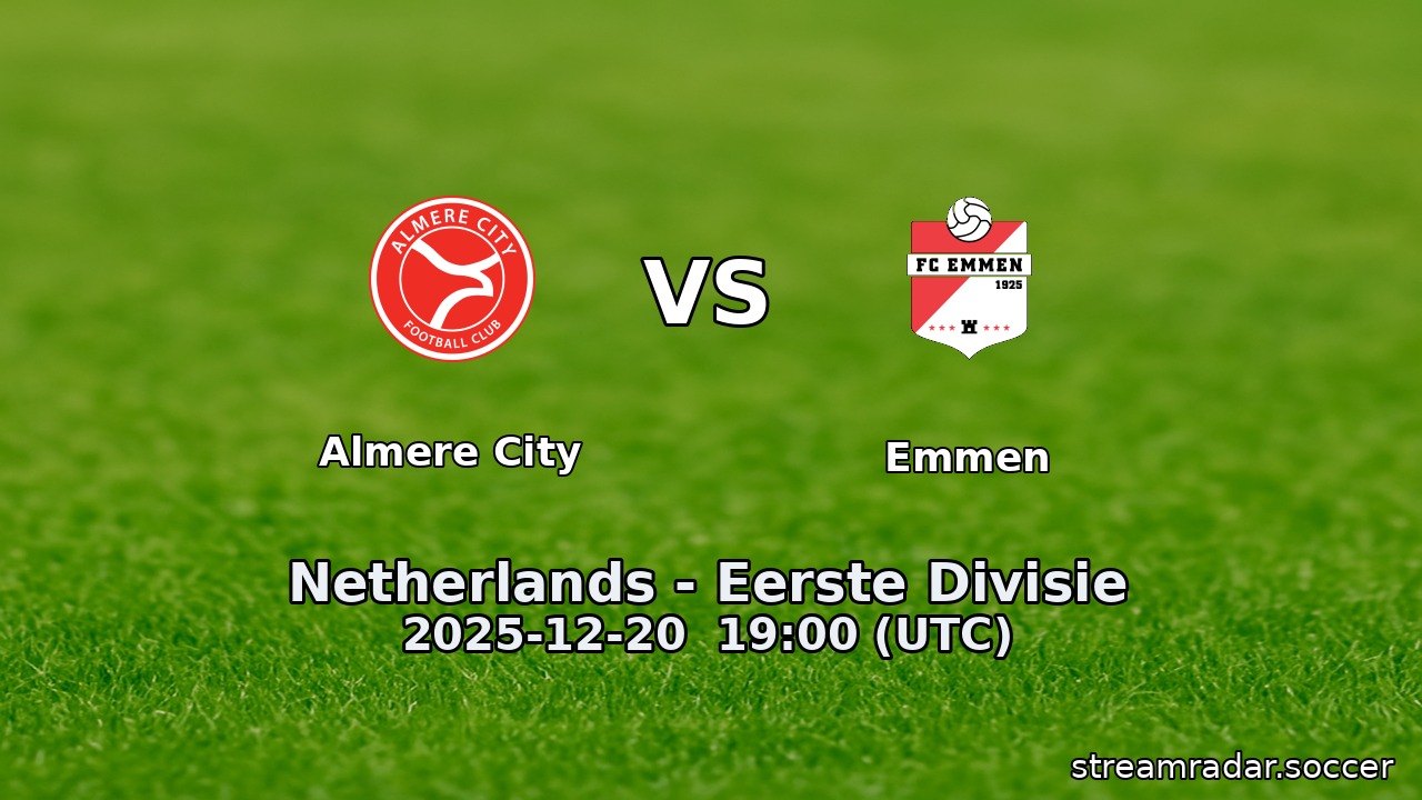 Almere City vs Emmen