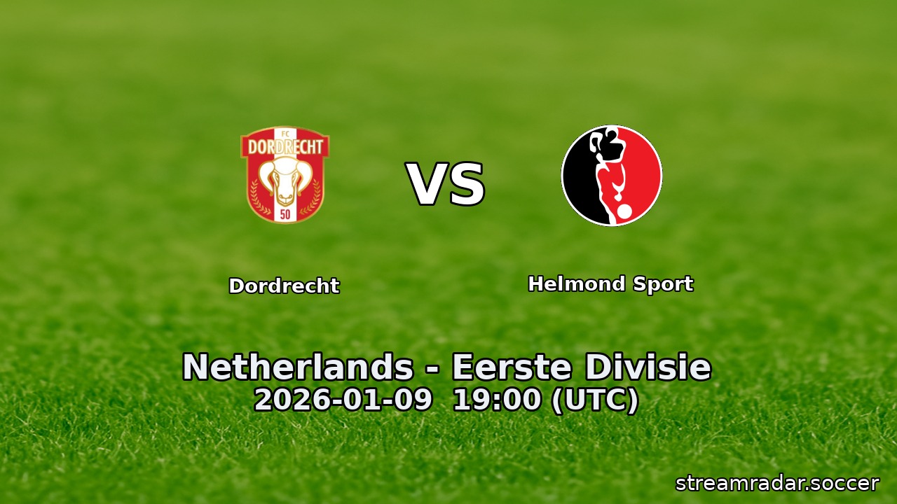 Dordrecht vs Helmond Sport