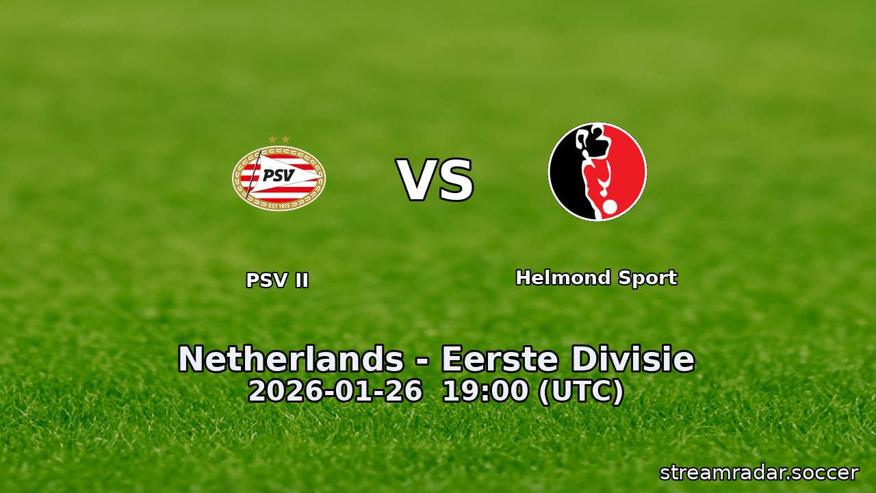 PSV II vs Helmond Sport