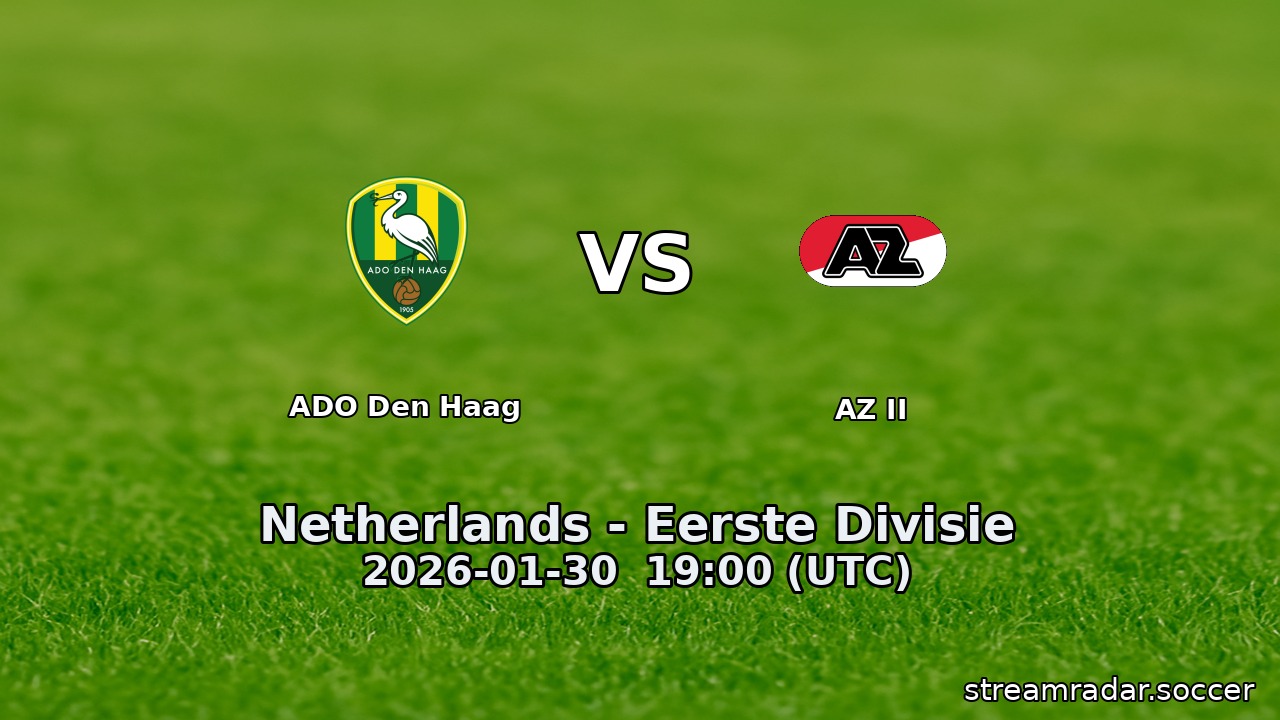 ADO Den Haag vs AZ II