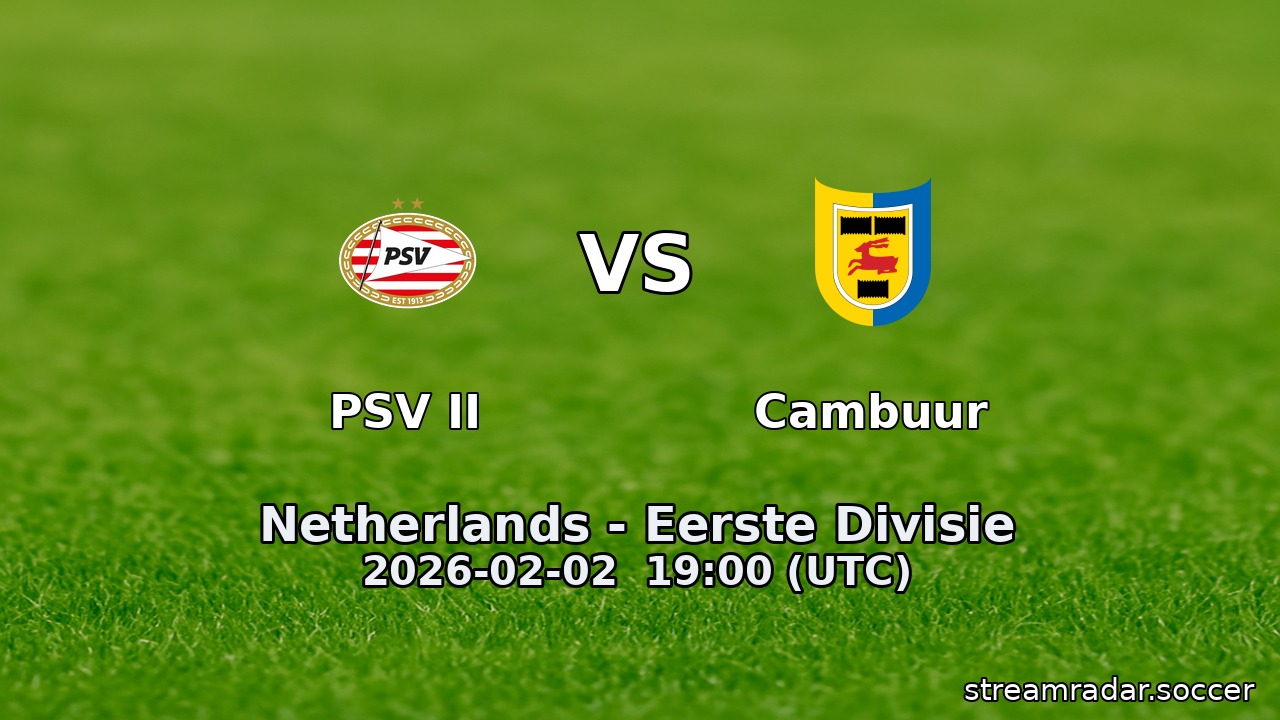 PSV II vs Cambuur