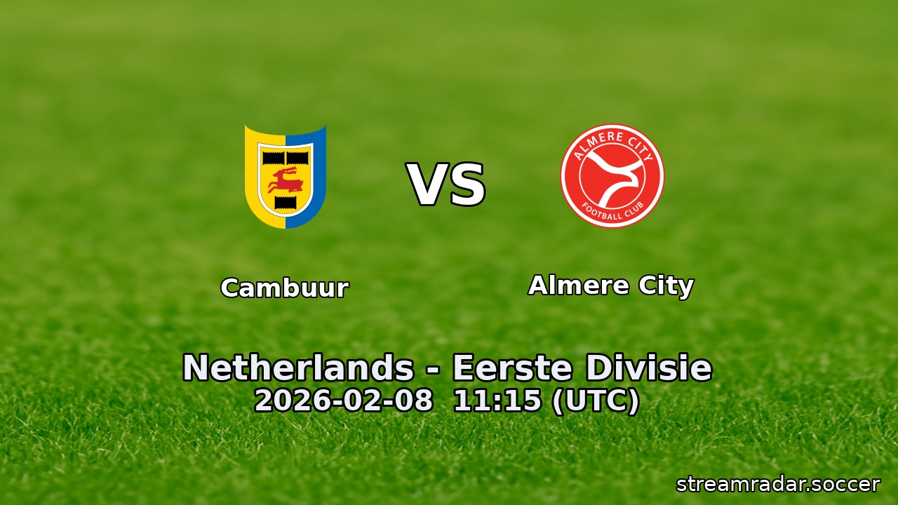 Cambuur vs Almere City
