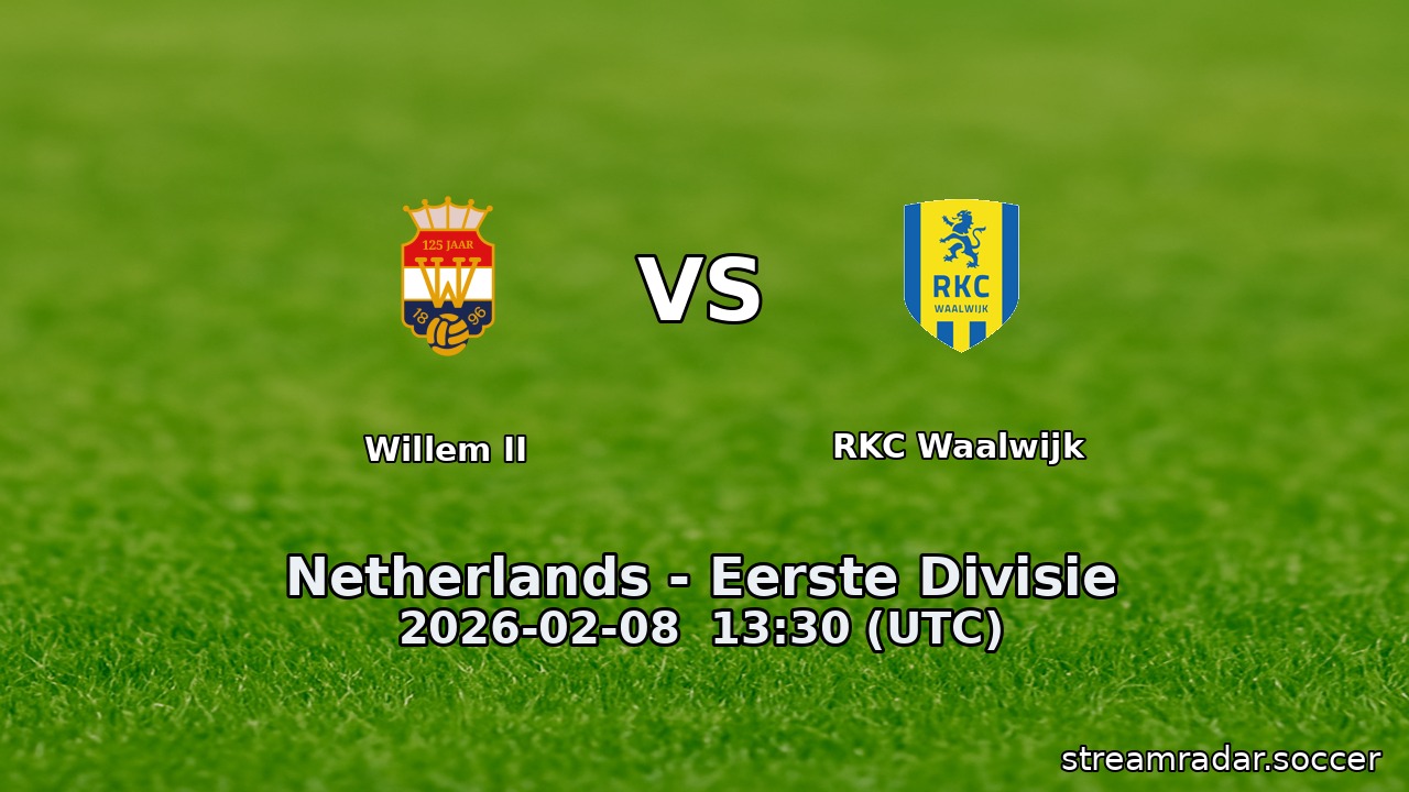 Willem II vs RKC Waalwijk