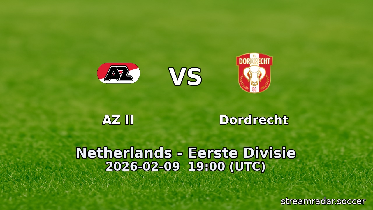 AZ II vs Dordrecht