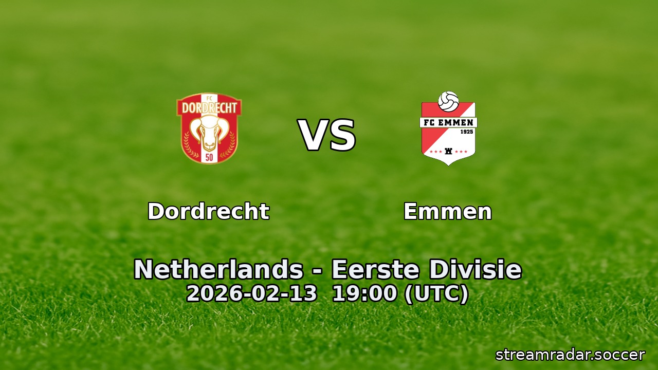 Dordrecht vs Emmen