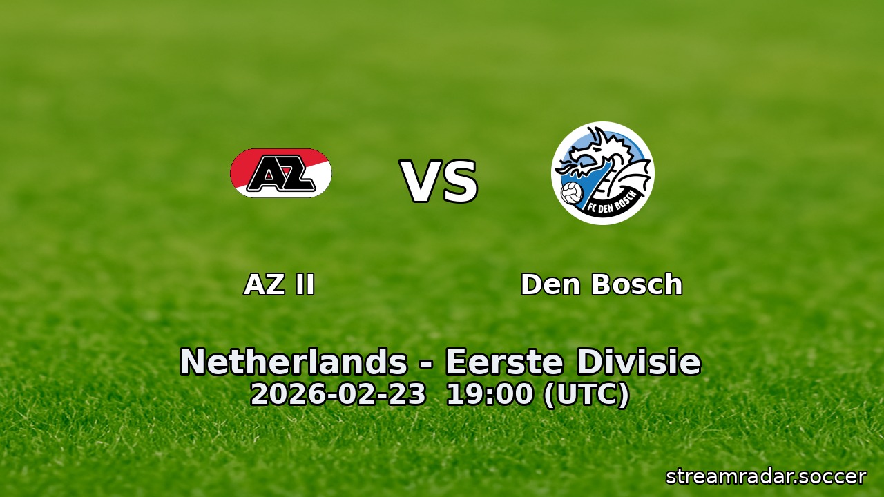 AZ II vs Den Bosch