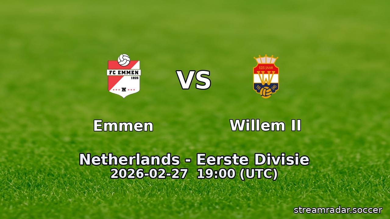 Emmen vs Willem II
