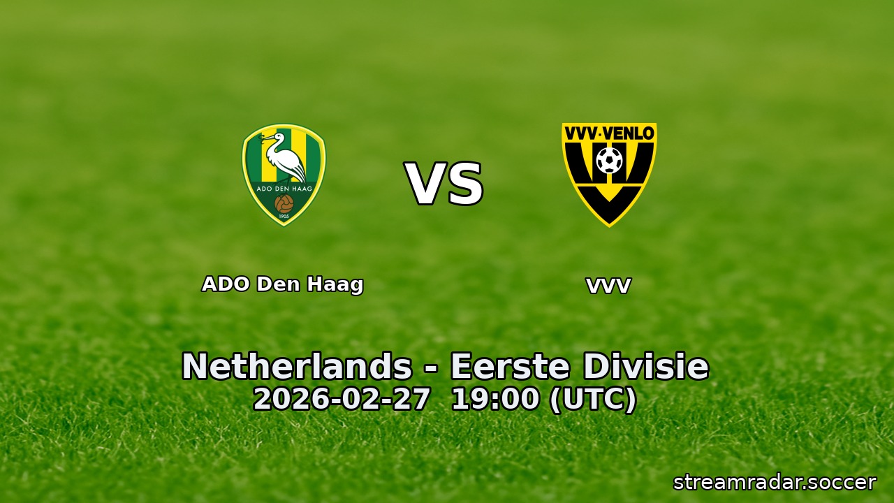 ADO Den Haag vs VVV