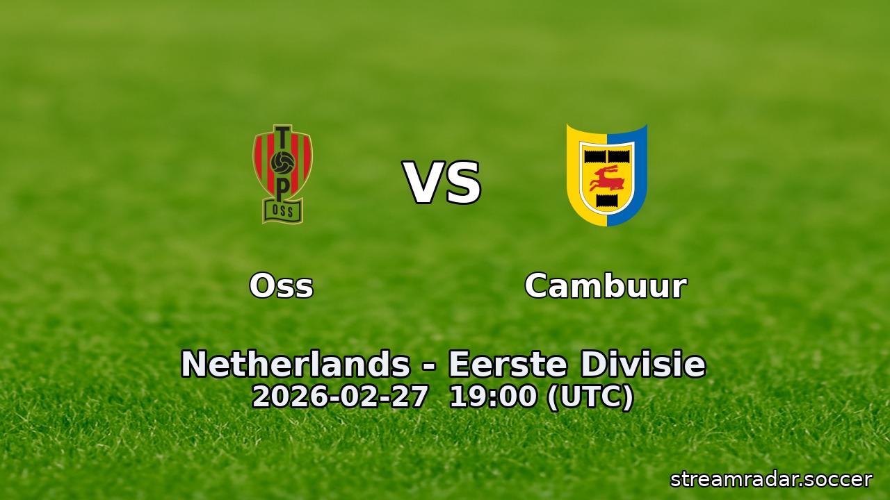 Oss vs Cambuur