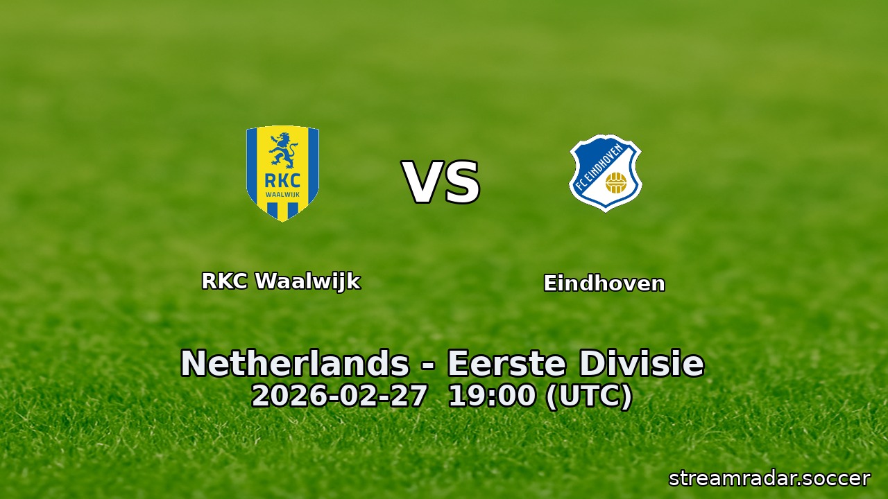 RKC Waalwijk vs Eindhoven