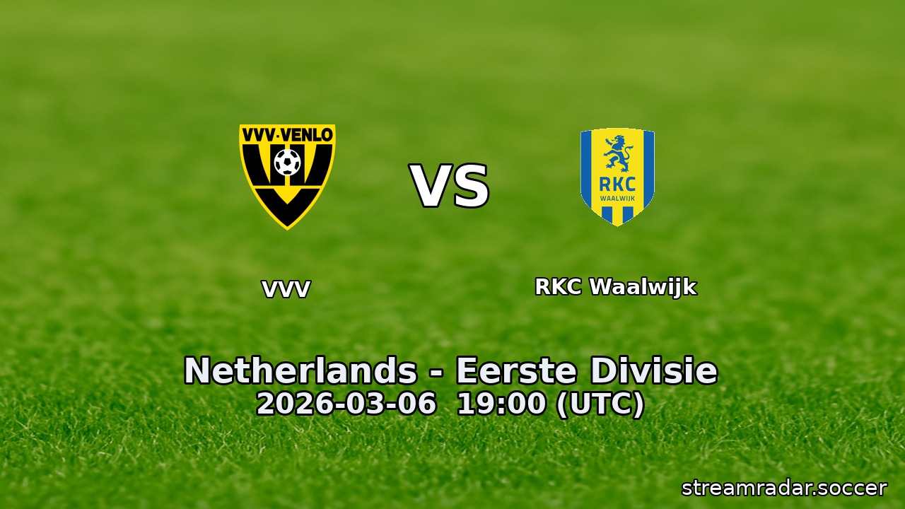 VVV vs RKC Waalwijk