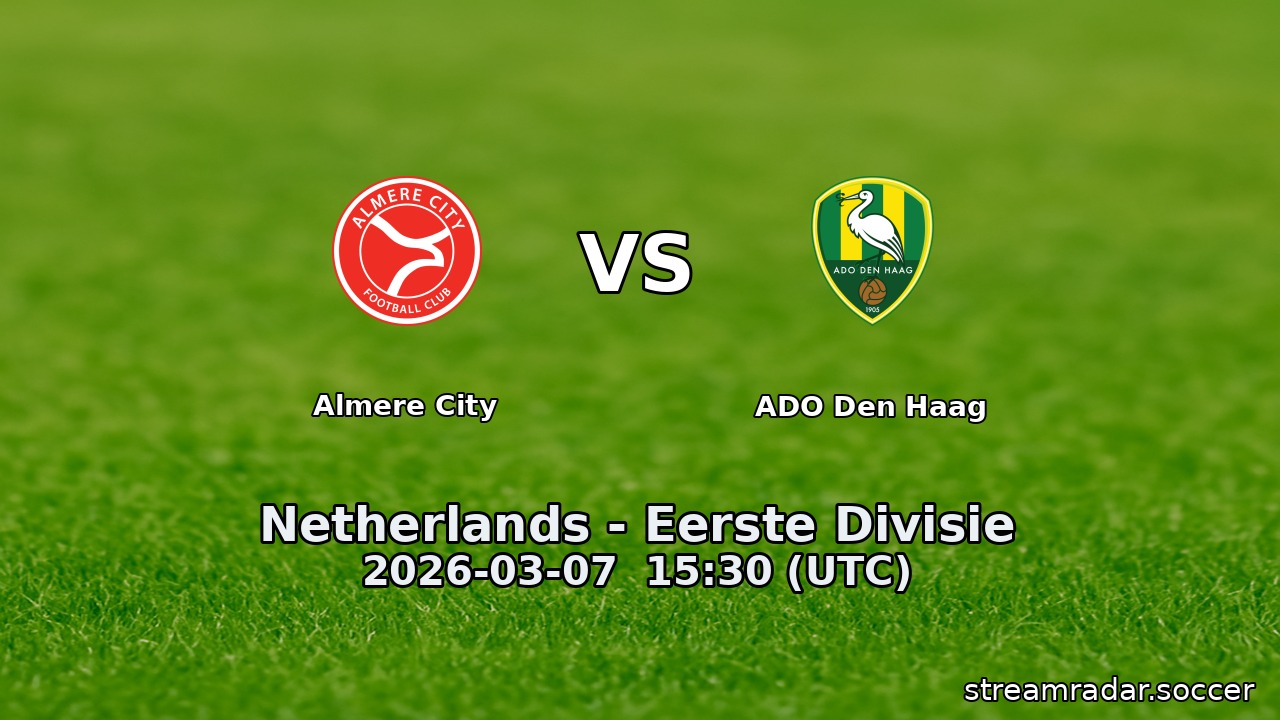 Almere City vs ADO Den Haag