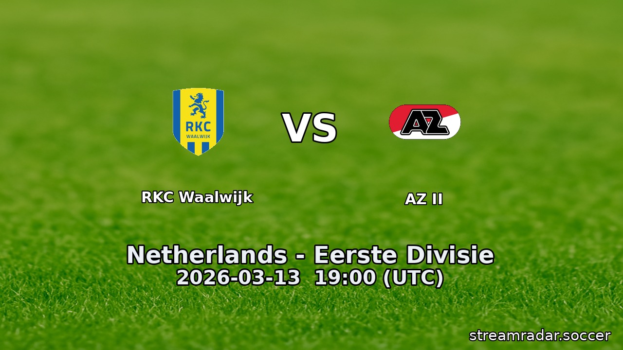 RKC Waalwijk vs AZ II