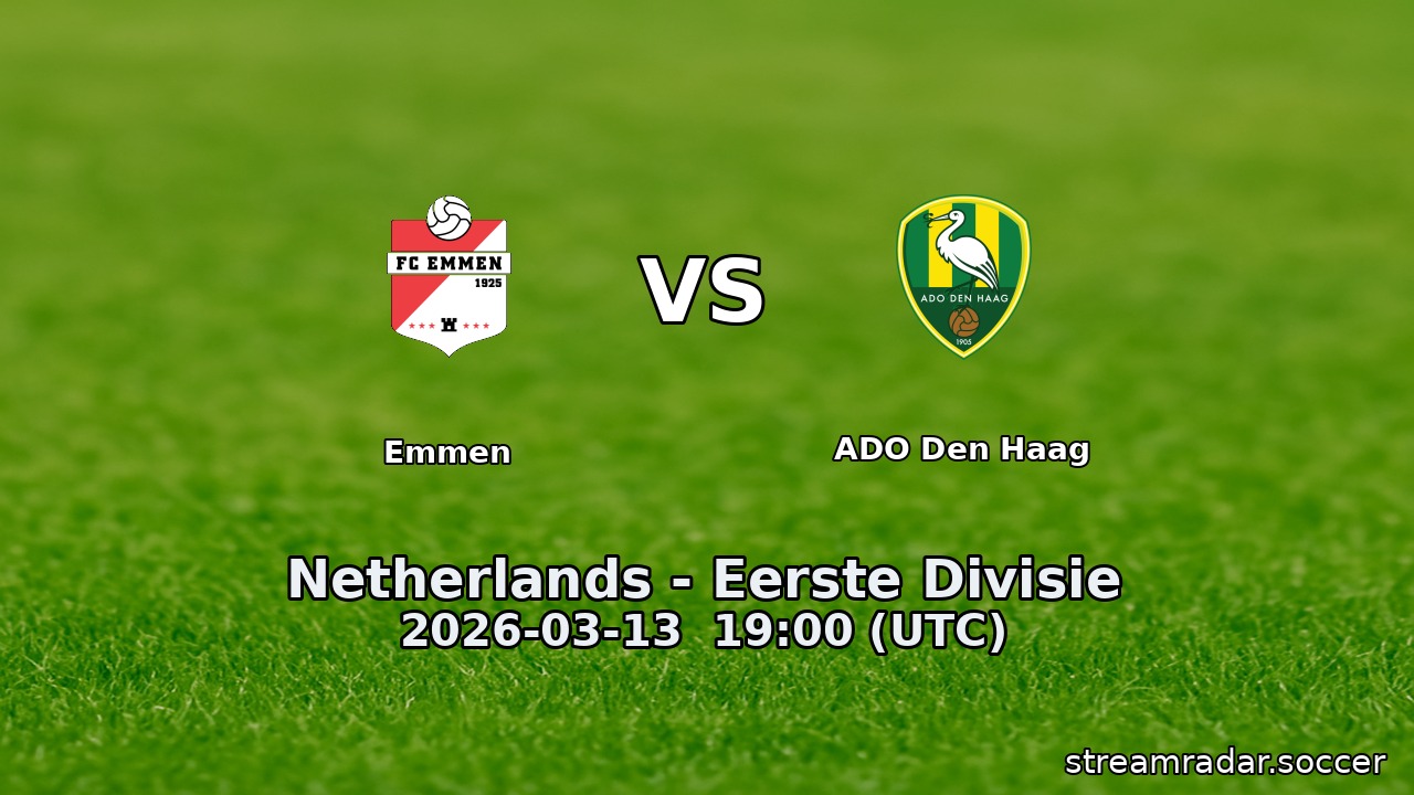 Emmen vs ADO Den Haag
