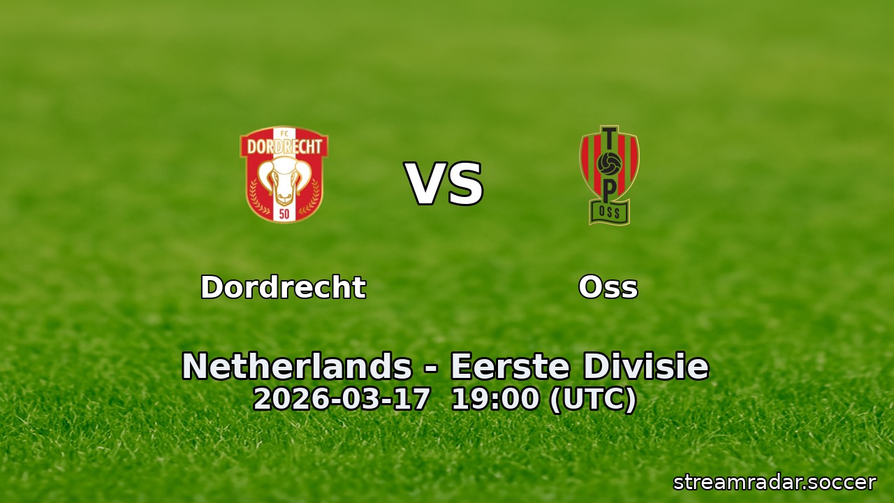 Dordrecht vs Oss
