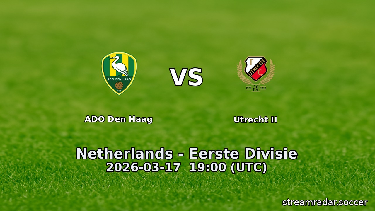 ADO Den Haag vs Utrecht II