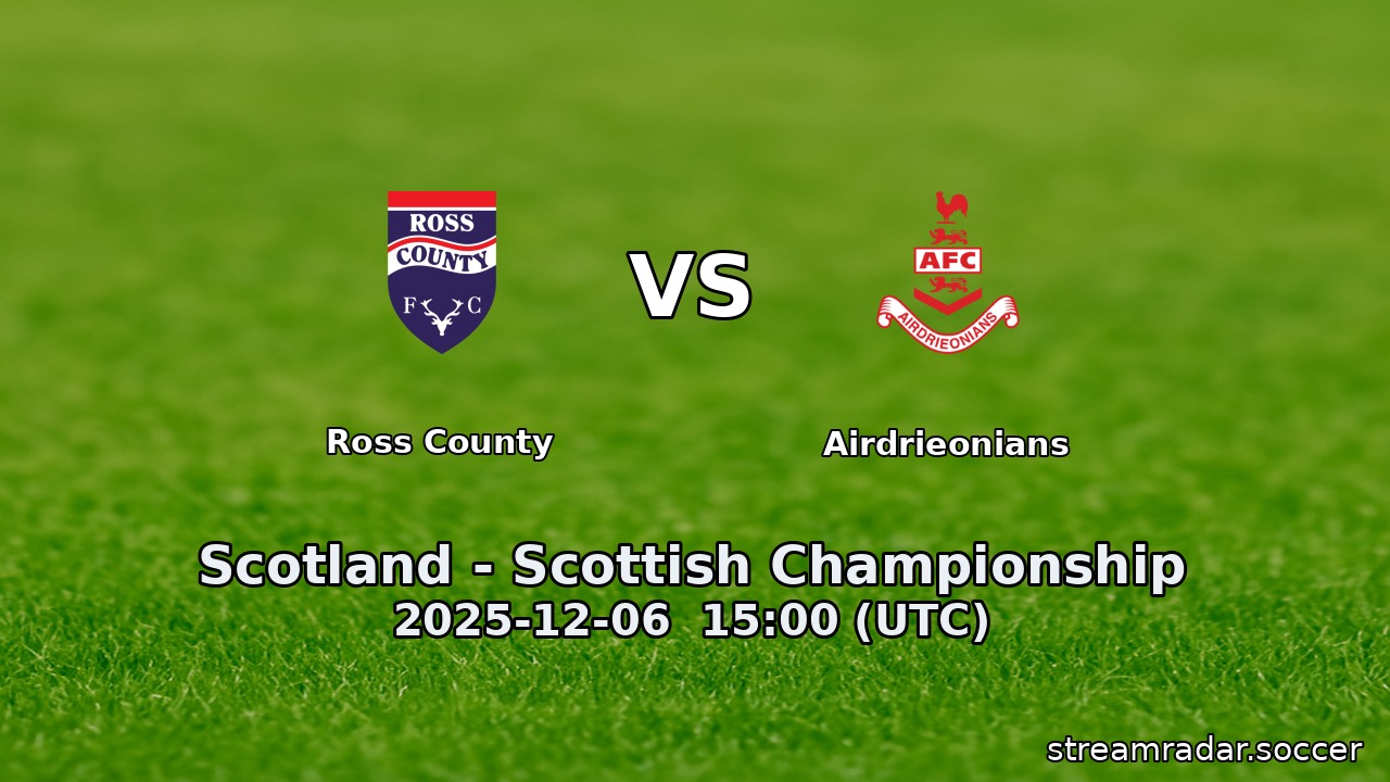 Ross County vs Airdrieonians