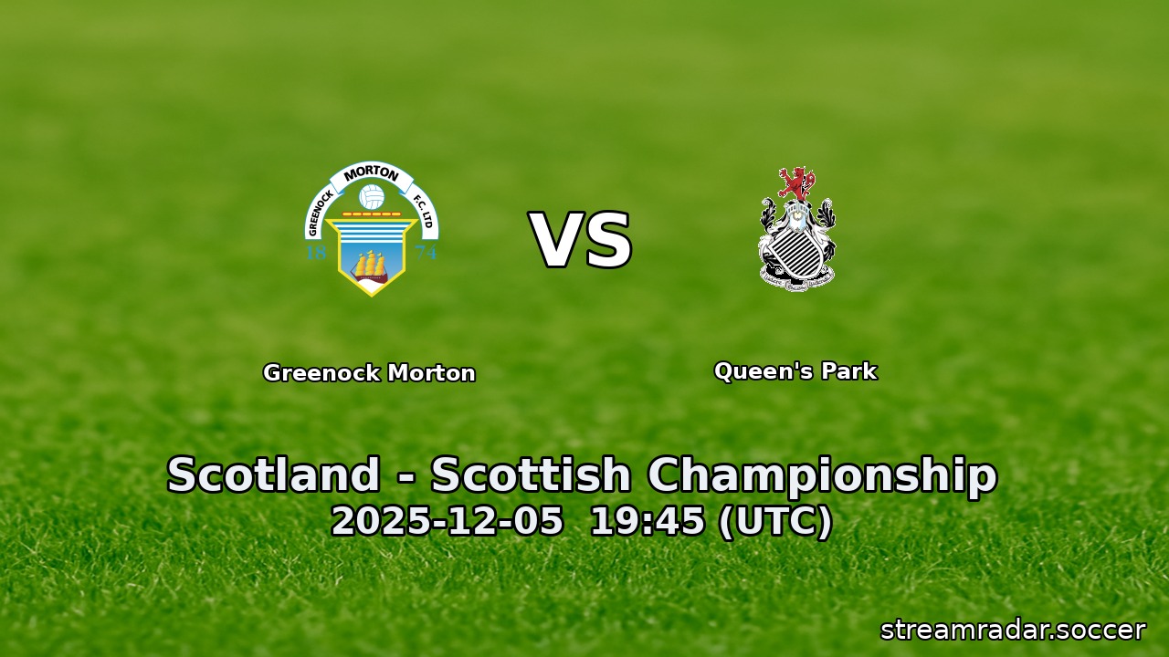 Greenock Morton vs Queen's Park