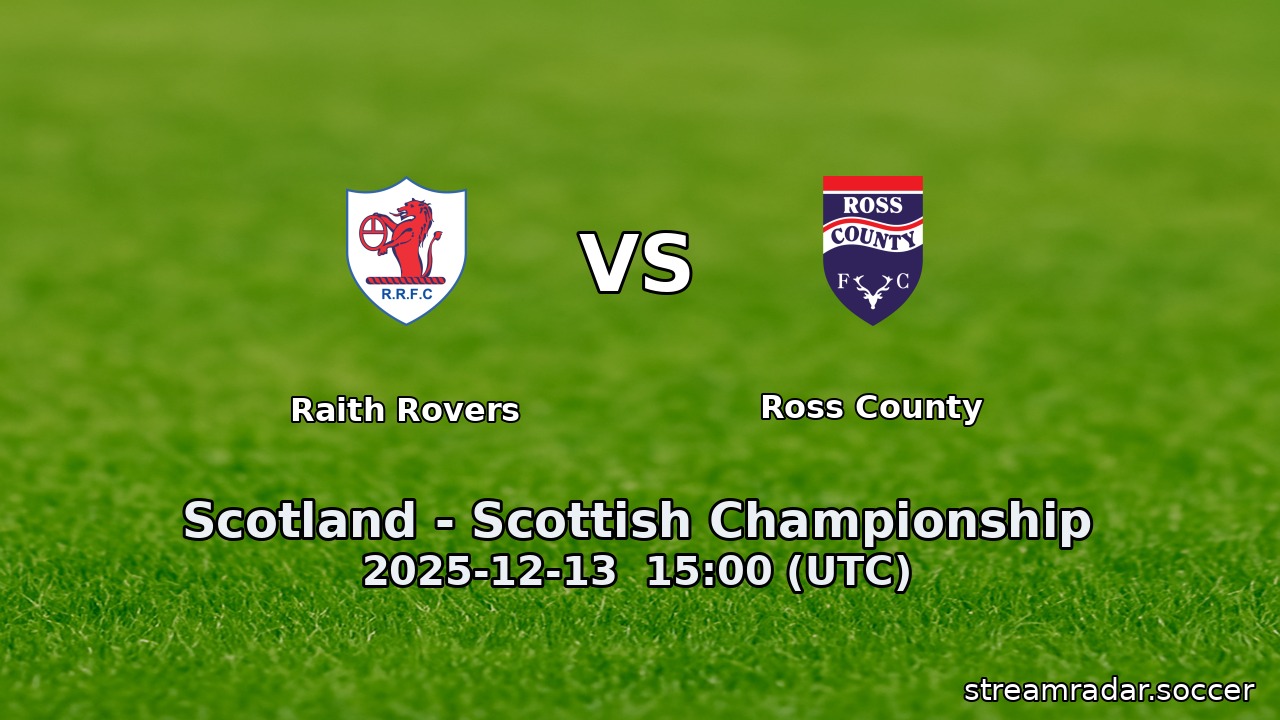 Raith Rovers vs Ross County