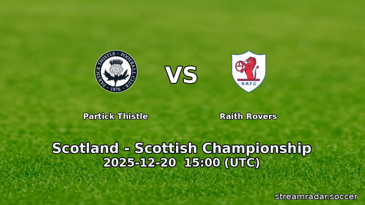 Partick Thistle vs Raith Rovers