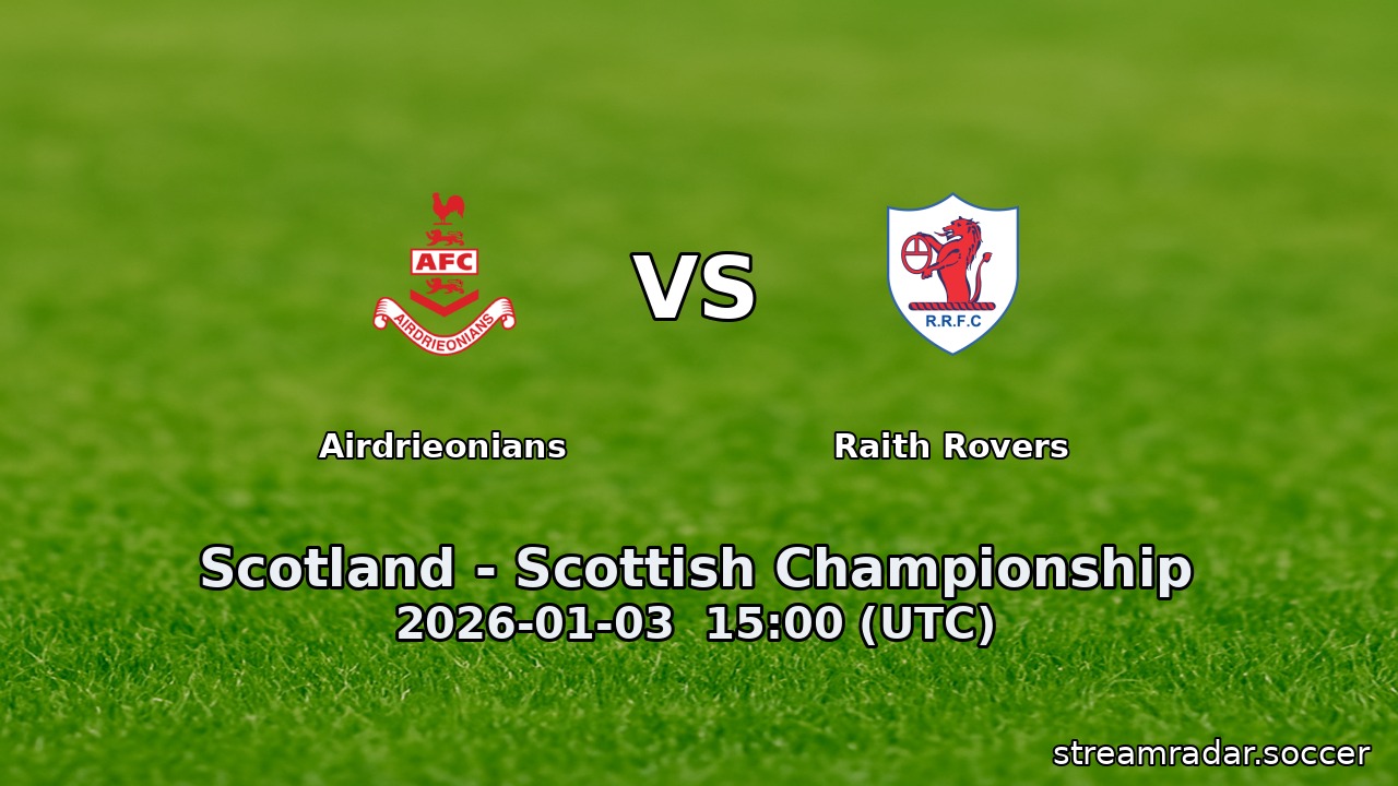Airdrieonians vs Raith Rovers