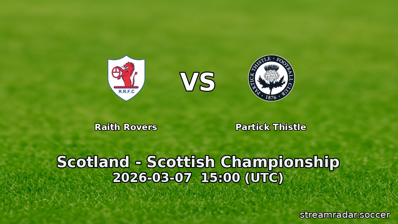 Raith Rovers vs Partick Thistle