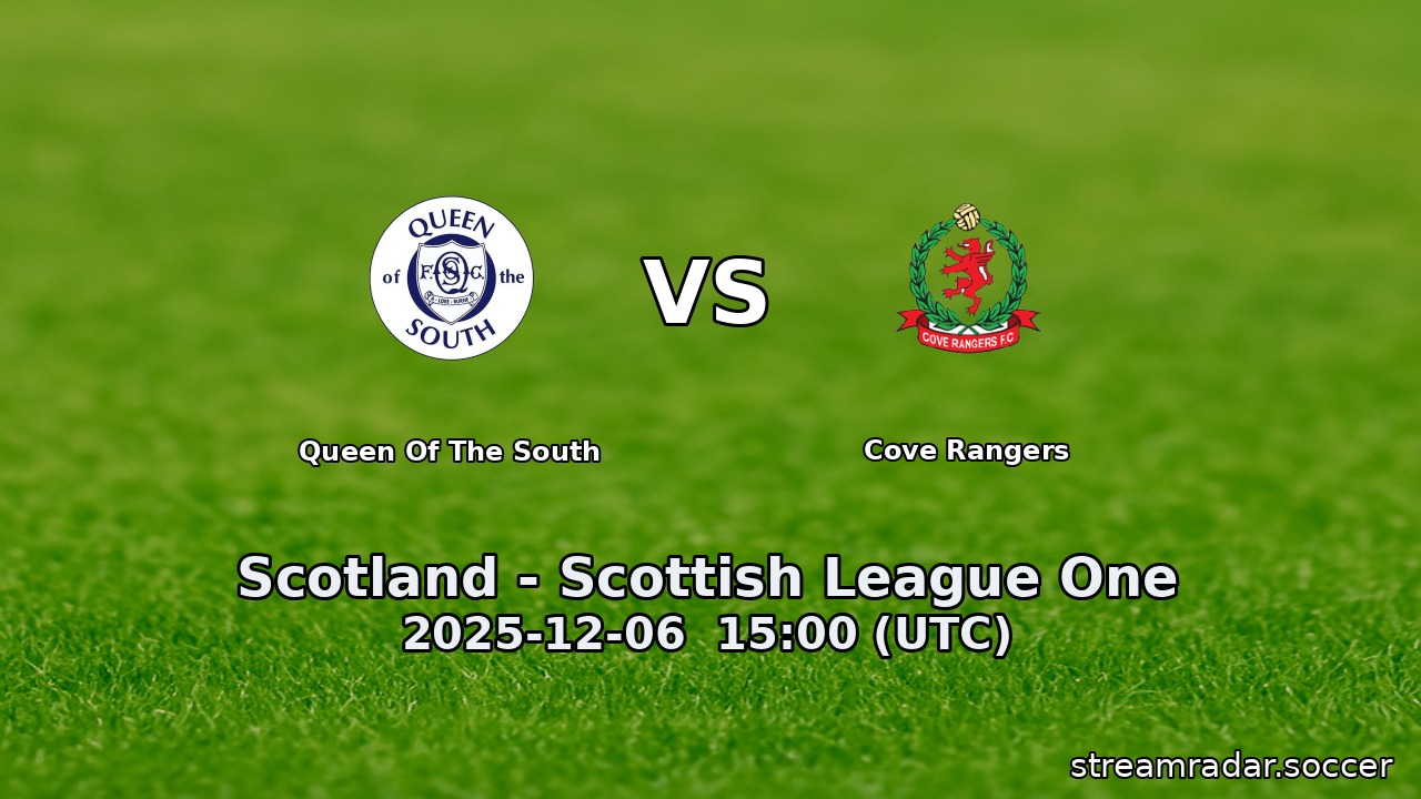 Queen Of The South vs Cove Rangers