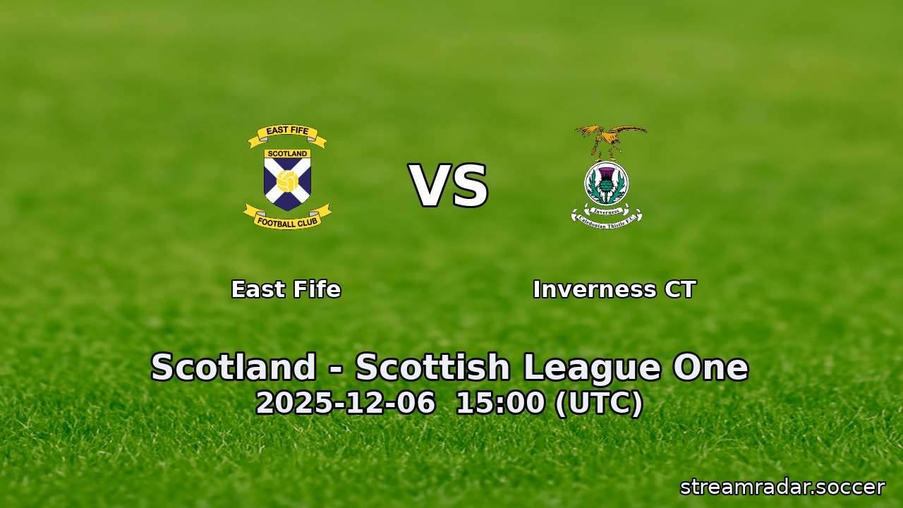 East Fife vs Inverness CT
