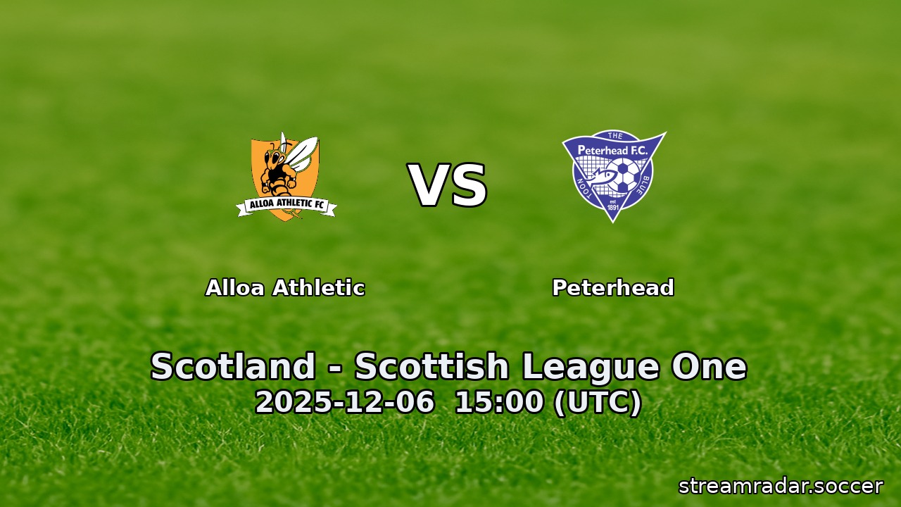 Alloa Athletic vs Peterhead