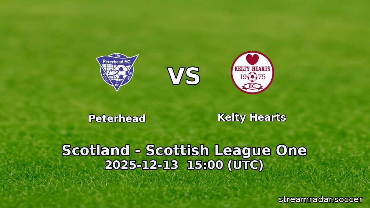 Peterhead vs Kelty Hearts