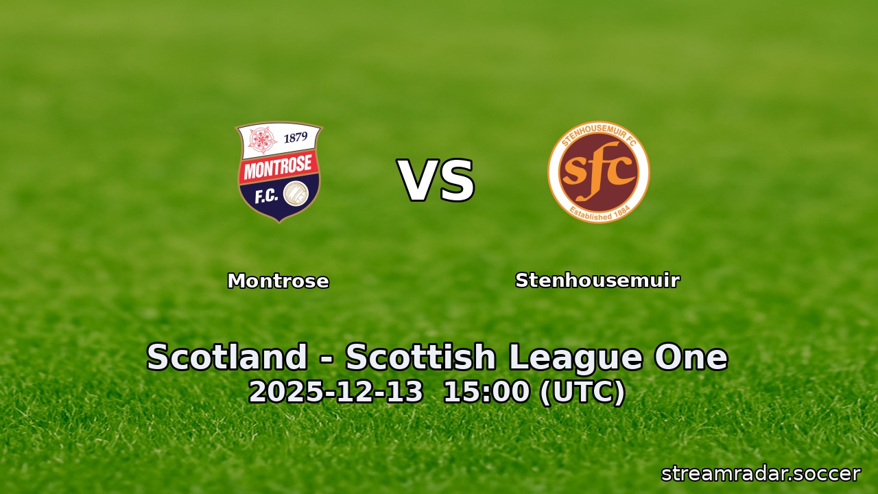 Montrose vs Stenhousemuir